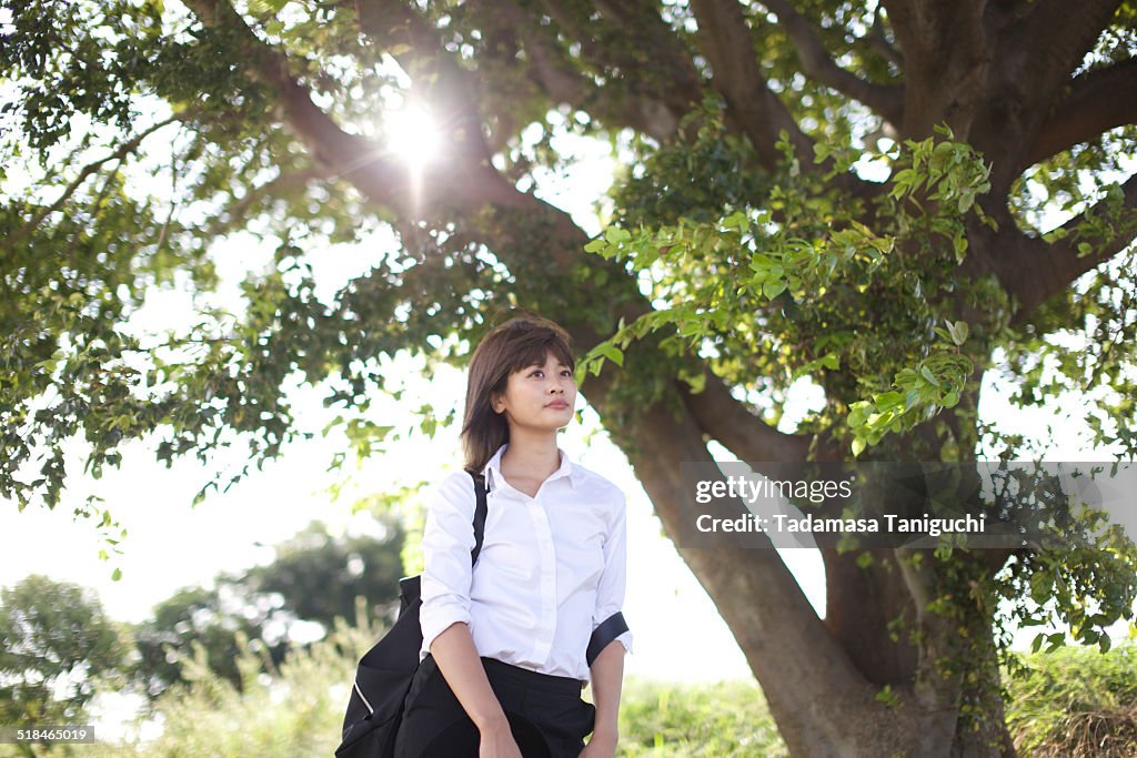 Woman thinking about her future