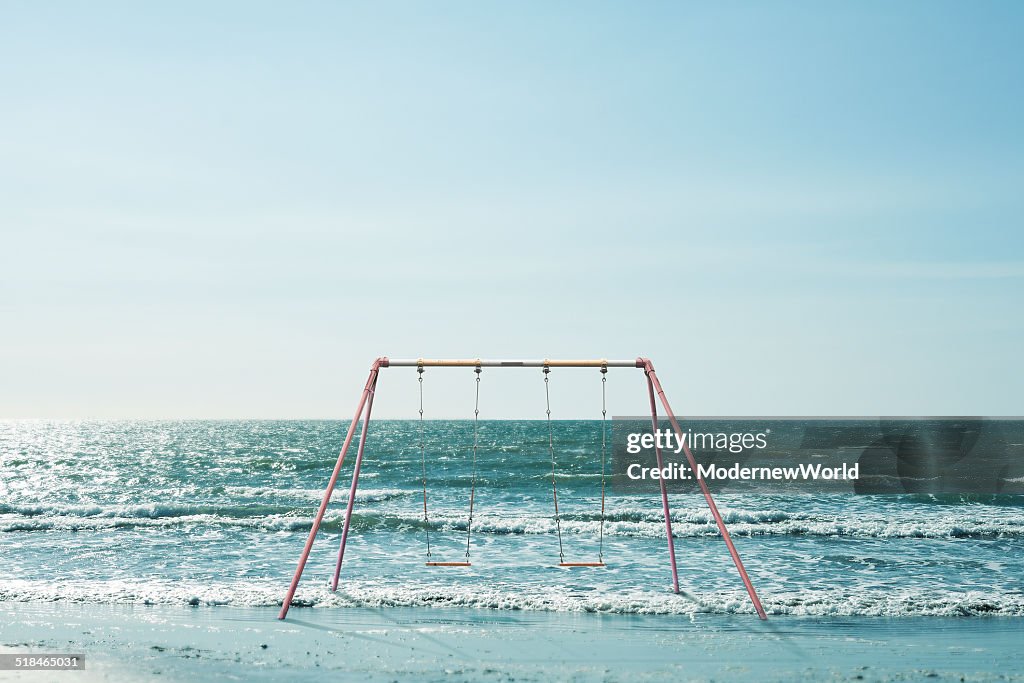 The swing on the beach