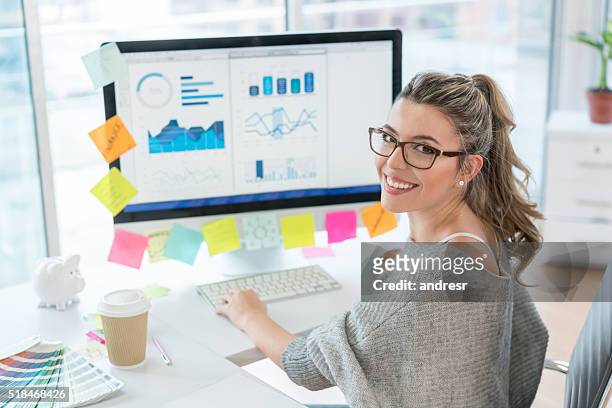 woman working at the office - marketing stock pictures, royalty-free photos & images