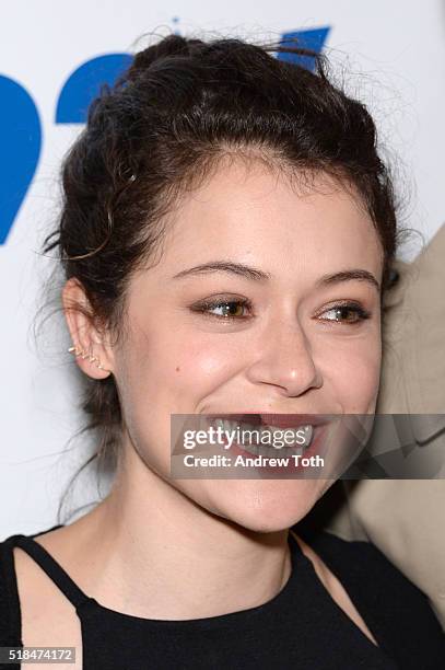 Actress Tatiana Maslany attends An Evening with the Cast & Co-Creator of "Orphan Black" at 92nd Street Y on March 31, 2016 in New York City.