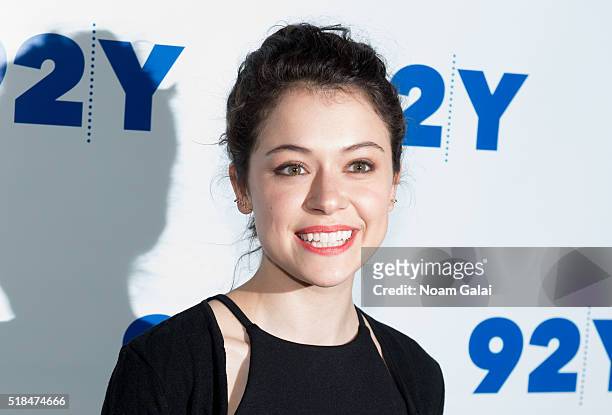 Actress Tatiana Maslany attends 92nd Street Y's "Orphan Black" panel at 92nd Street Y on March 31, 2016 in New York City.