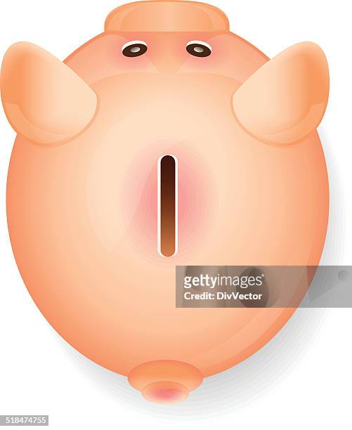 piggy bank isolated on white - gift exchange stock illustrations
