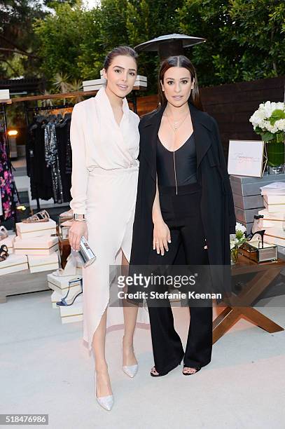 Olivia Culpo and Lea Michele attend Imagine Vince Camuto Launch Event at the Home of The A ListÕs Ashlee Margolis on March 31, 2016 in Beverly Hills,...