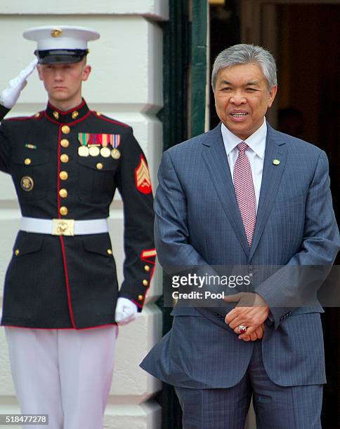 Dr. Ahmad Zahid Hamidi, Deputy Prime Minister of Malaysia arrives for the working dinner for the heads of delegations at the Nuclear Security Summit...