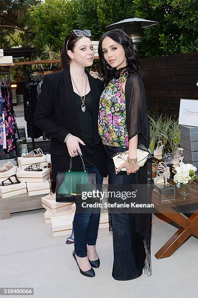 Michelle Trachtenberg and Eliza Dushku attend Imagine Vince Camuto Launch Event at the Home of The A List's Ashlee Margolis on March 31, 2016 in...