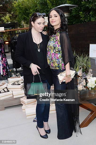 Michelle Trachtenberg and Eliza Dushku attend Imagine Vince Camuto Launch Event at the Home of The A List's Ashlee Margolis on March 31, 2016 in...