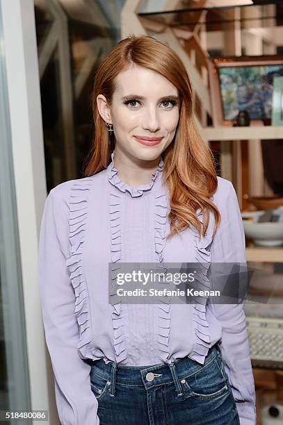 Emma Roberts attends Imagine Vince Camuto Launch Event at the Home of The A List's Ashlee Margolis on March 31, 2016 in Beverly Hills, California.