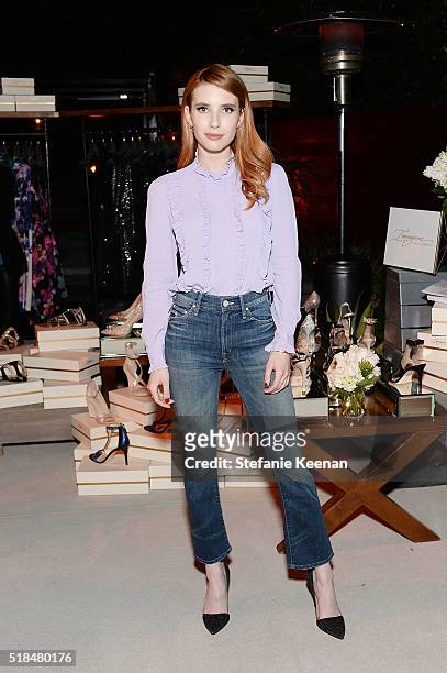 Emma Roberts attends Imagine Vince Camuto Launch Event at the Home of The A List's Ashlee Margolis on March 31, 2016 in Beverly Hills, California.