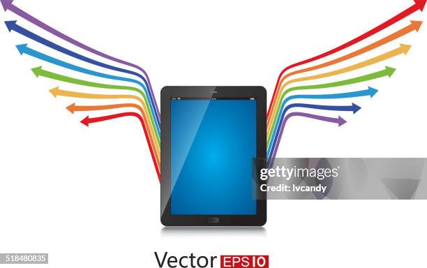 digital tablet - interactive billboard stock illustrations