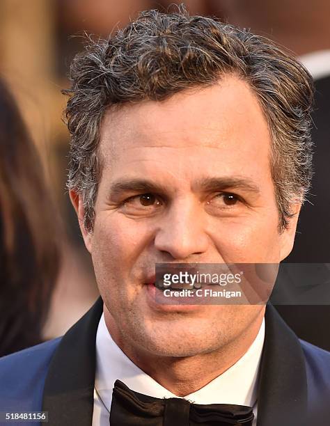 Actor Mark Ruffalo attends the 88th Annual Academy Awards at Hollywood & Highland Center on February 28, 2016 in Hollywood, California.
