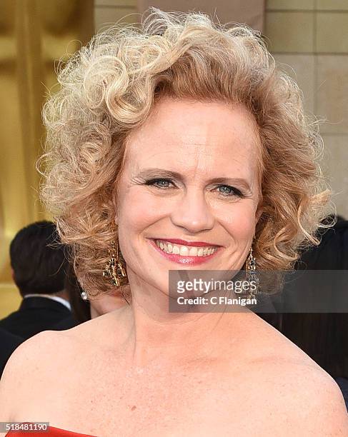 Screenwriter Meg LeFauve attends the 88th Annual Academy Awards at Hollywood & Highland Center on February 28, 2016 in Hollywood, California.