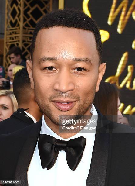 John Legend attends the 88th Annual Academy Awards at the Hollywood & Highland Center on February 28, 2016 in Hollywood, California.
