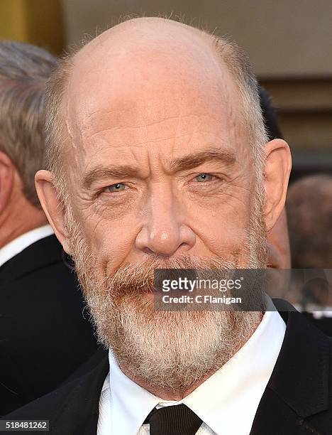 Actors J.K. Simmons attends the 88th Annual Academy Awards at Hollywood & Highland Center on February 28, 2016 in Hollywood, California.
