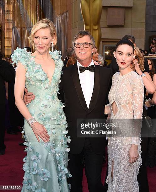 Actress Cate Blanchett, Director Todd Haynes and Actress Julianne Moore attend the 88th Annual Academy Awards at the Hollywood & Highland Center on...