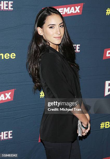Cherie Jimenez arrives at the Los Angeles premiere of Cinemax's "Banshee" the 4th and final season held at UTA on March 31, 2016 in Beverly Hills,...