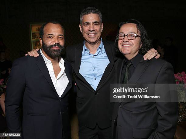Jeffrey Wright, Producer Michael London and HBO Films President Len Amato attend the after party for the premiere of HBO Films' "Confirmation" at...