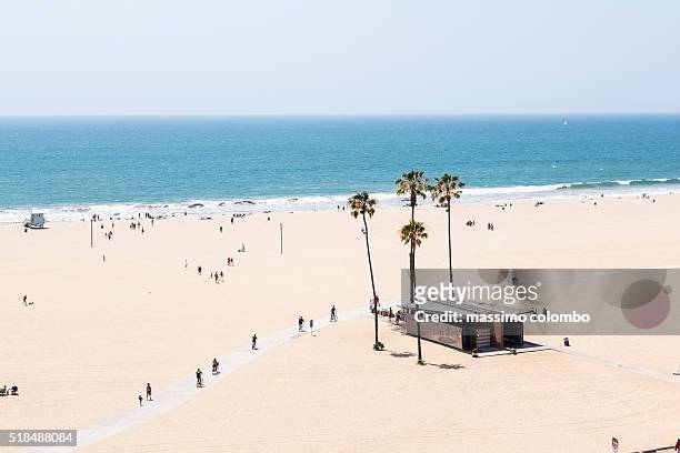 santa monica beach, los angeles, california, usa - city of los angeles stock pictures, royalty-free photos & images