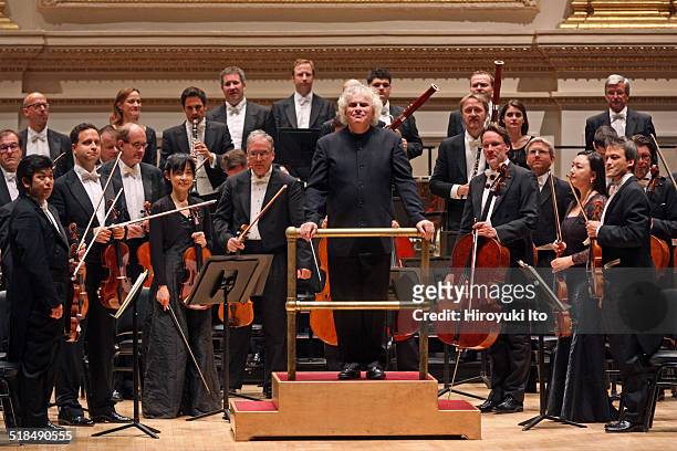 Simon Rattle leading the Berlin Philharmonic in Schumann Symphonies at Carnegie Hall on Sunday night, October 5, 2014.