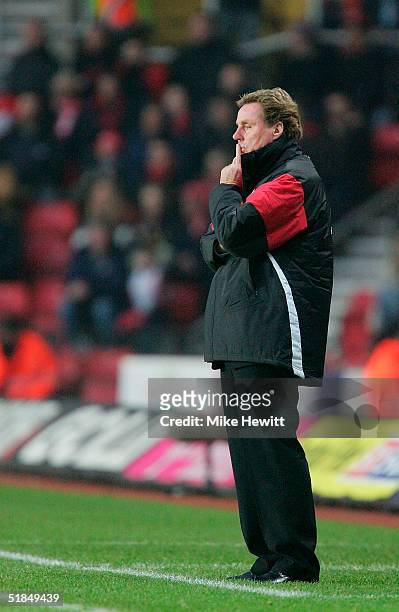 Southampton Manager, Harry Redknapp watches on the sidelines during the Barclays Premiership match between Southampton and Middlesbrough at St....