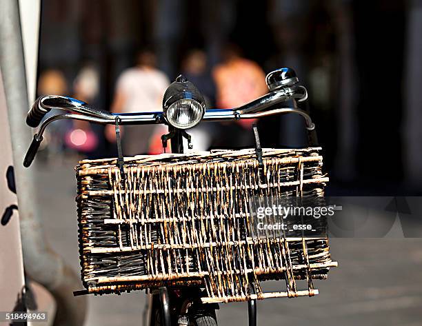 a shy bicycle - fahrradlampe stock-fotos und bilder
