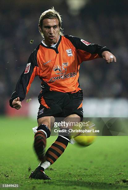 New boy Darren Currie of Ipswich Town in action on his debut during the Coca-Cola Championship match between Queens Park Rangers and Ipswich Town at...