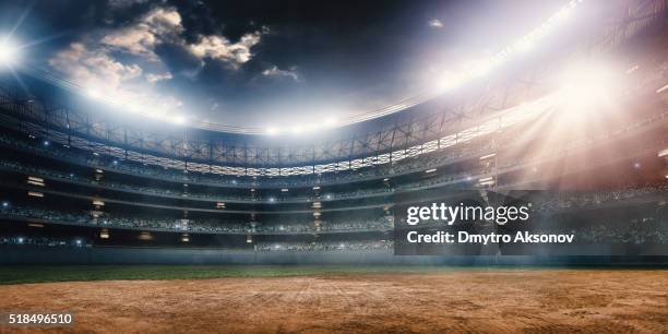 estadio de béisbol - campo de béisbol fotografías e imágenes de stock