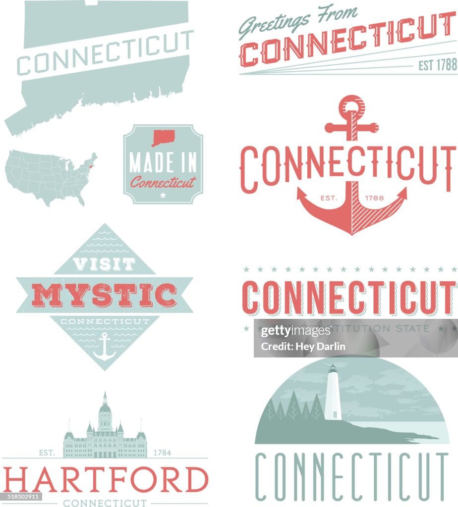 Connecticut Typography