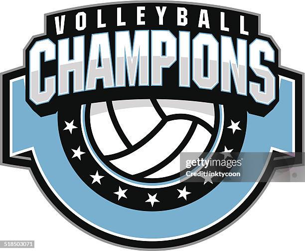 volleyball champion - junior high stock illustrations