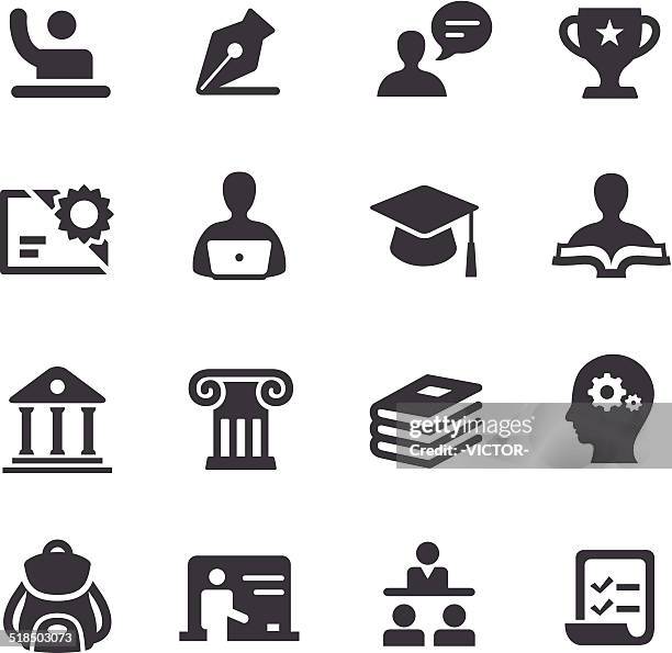 education icons - acme series - lecture hall stock illustrations