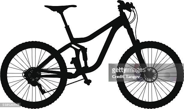 ilustraciones, imágenes clip art, dibujos animados e iconos de stock de montaña bike - bici de montaña