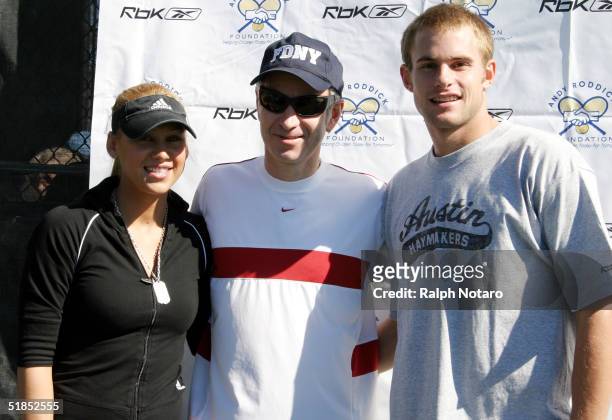 Anna Kournikova and John McEnroe join host Andy Roddick and other celebrities during the ourth annual Andy Roddick Charity Weekend December 12, 2004...
