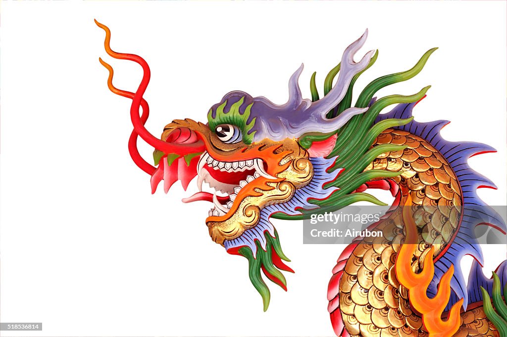 Coloré Statue De Tête De Dragon Chinois Photo - Getty Images