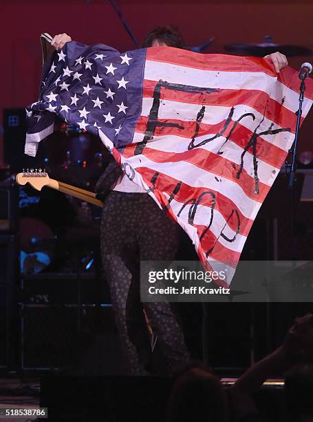 Joseph Arthur performs onstage at Michael Dorf Presents - The Music of David Bowie at Carnegie Hall at Carnegie Hall on March 31, 2016 in New York...