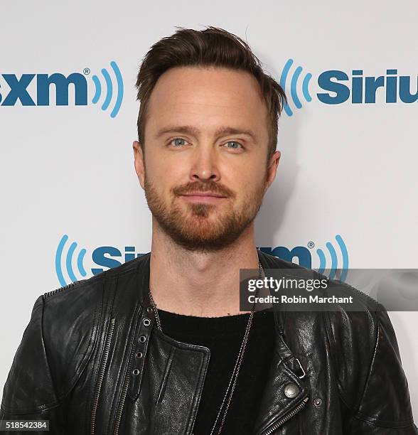 Aaron Paul visits at SiriusXM Studio on April 1, 2016 in New York City.