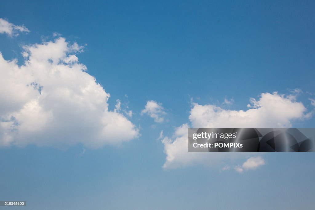 Beautiful blue sky with white cloud