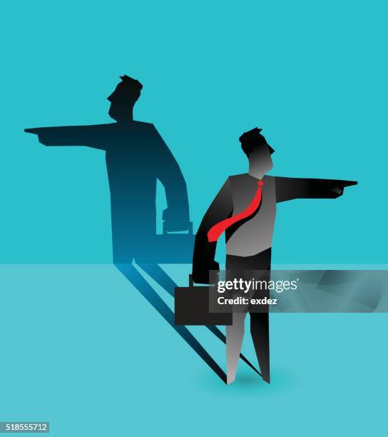 stockillustraties, clipart, cartoons en iconen met misguidance in business - gemengde signalen uitzenden