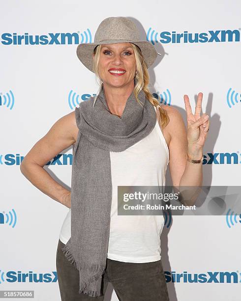 Nicollette Sheridan visits at SiriusXM Studio on April 1, 2016 in New York City.