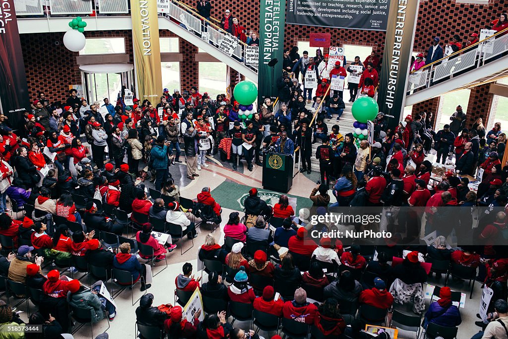 Chicago Teacher's Union protest at Chicago State University