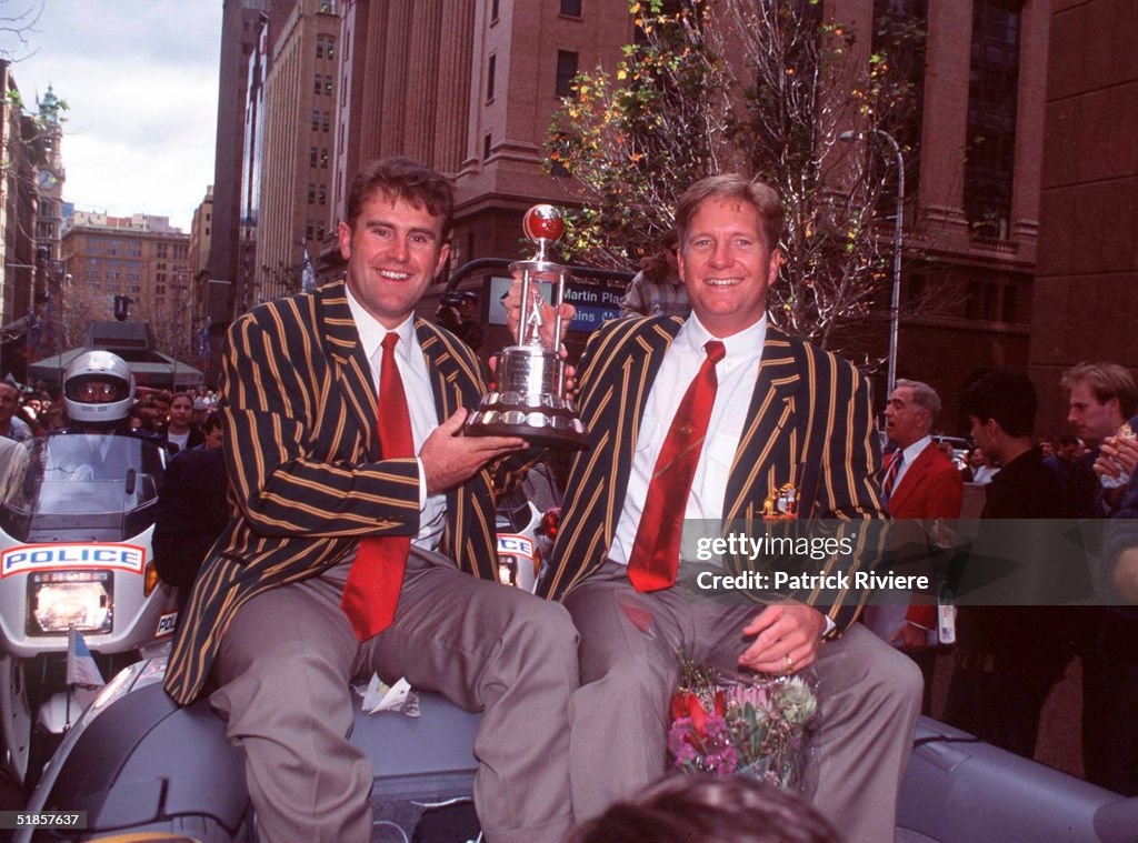 Tickertape Parade For Australian Cricket Team