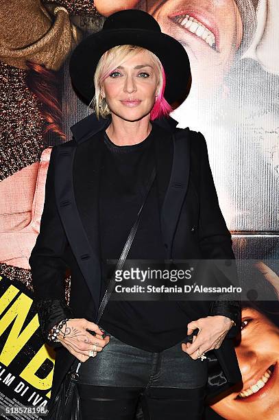 Paola Barale attends 'Un Bacio Photocall' In Milan on April 1, 2016 in Milan, Italy.