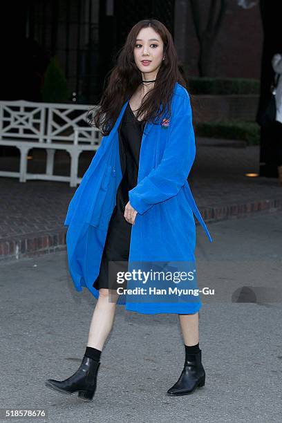 South Korean actress Jung Ryeo-Won attends the 'Steve J & Yoni P' 2016 S/S Collection on March 24, 2016 in Seoul, South Korea.