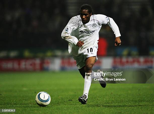 Jay Jay Okocha during the Barclays Premiership match between Bolton Wanderers and Newcastle United at the Reebok stadium on October 31, 2004 in...