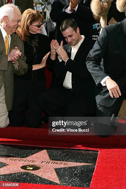 Actor Freddie Prinze Jr. And mother Cathy attend a posthumous star dedication ceremony for actor-comedian Freddie Prinze on the Hollywood Walk of...