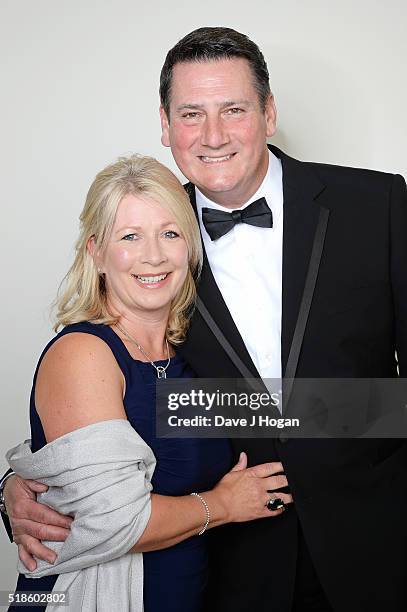 Tony Hadley and Alison Evers attend The Shooting Star Chase Ball at The Dorchester on October 3, 2015 in London, England.