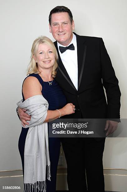Tony Hadley and Alison Evers attend The Shooting Star Chase Ball at The Dorchester on October 3, 2015 in London, England.