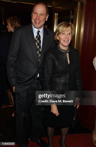 Michael and Jane Eisner attend attends the "Mary Poppins" gala preview to benefit the "Over the Wall" charity at the Prince Edward Theatre December...
