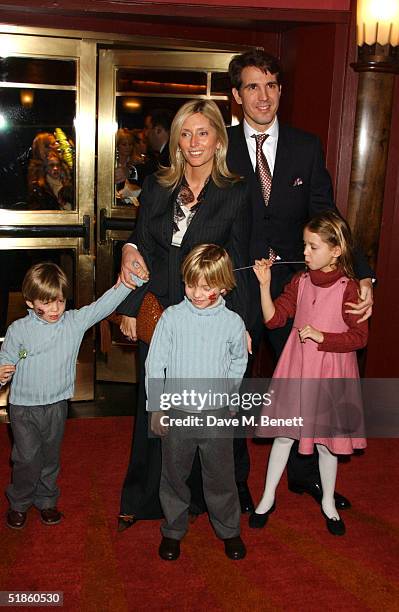 Prince Pavlos and Princess Marie-Chantel of Greece with their children Maria-Olympia, Constantine Alexios and Achileas Andreas attend the "Mary...