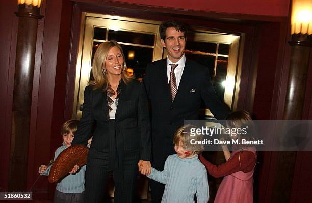 Prince Pavlos and Princess Marie-Chantel of Greece with their children Maria-Olympia, Constantine Alexios and Achileas Andreas attend the "Mary...