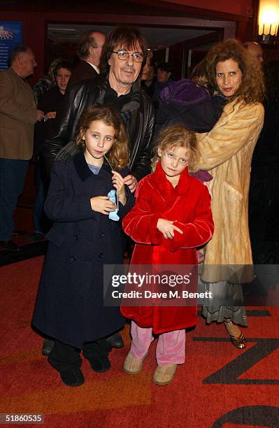 Musician Bill Wyman with wife Suzanne Accosta and their children Katie, Jessica, and Matilda attend the "Mary Poppins" Gala Preview ahead of...