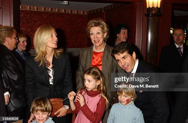 Queen Anne-Marie with Prince Pavlos and Princess Marie-Chantal of Greece with their children Maria-Olympia, Constantine Alexios and Achileas Andreas...